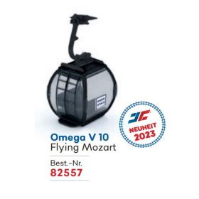   Jägerndorfer JC82557 H0 Omega V Flying Mozart kabin modell 1:87 - Fekete