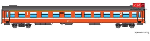 Jägerndorfer JC90004 Személykocsi, négytengelyes UIC-X 1./2. osztály, narancs-festés, ÖBB