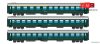 Jägerndorfer JC90300 Személykocsi készlet, 3-részes négytengelyes UIC-X 2. osztály, zöld