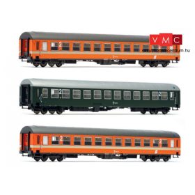   Jägerndorfer JC90307 Személykocsi készlet, 3-részes négytengelyes UIC-X, 2. osztály, reinorange és zöld, ÖBB (E4) (H0)