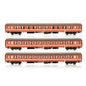   Jägerndorfer JC90501 Személykocsi készlet, 3-részes négytengelyes UIC-X, 1. osztály / 2x 2. osztály, reinorange, ÖBB (E4) (H0) - 2. széria