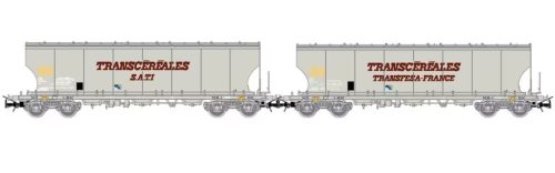 Jouef HJ6280 Gabonaszállító négytengelyes teherkocsi-pár, Transfesa-France, SATI, SNCF (E4) (H0)