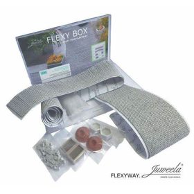   Juweela 28275 - FLEXY BOX Startbox - Óvárosi macskakő mintás kőburkolat-készlet, kiegészítőkkel (H0)