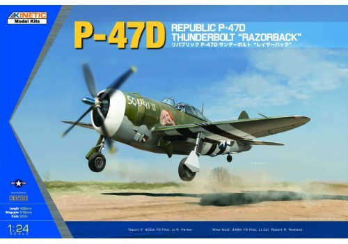 KINETIC 3208 Republic P-47D Thunderbolt Razorback repülőgép makett 1/24