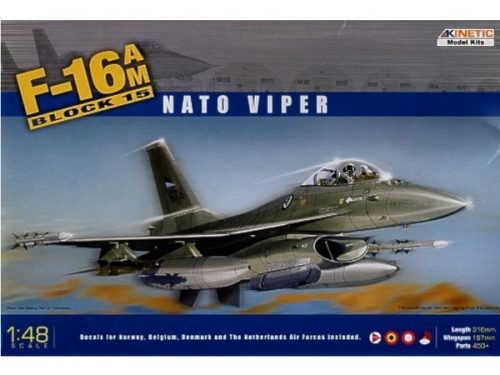 KINETIC 48002 Lockheed Martin F-16A NATO Falcon Block 10. Decals Norway, Belgium, Denmark and N