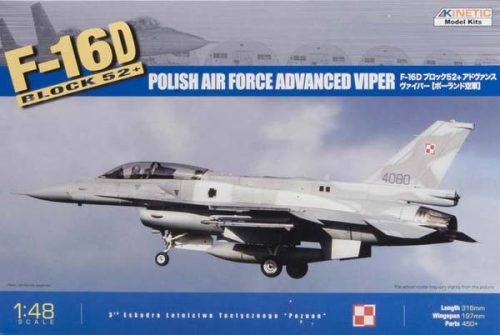 KINETIC 48010 Lockheed Martin F-16D Polish Air Force Advanced Viper repülőgép makett 1/48