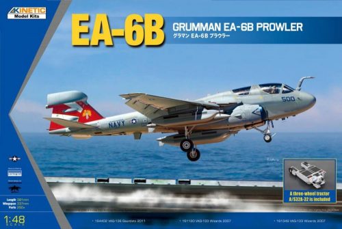 KINETIC 48044 Grumman EA-6B Prowler EA-6B With three-wheel tractor A/S32A-32 repülőgép maket