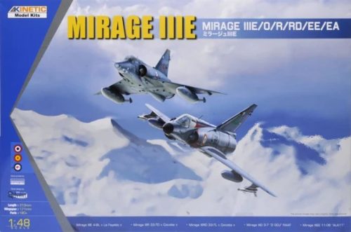 KINETIC 48050 Dassault Mirage IIIE/O/R/RD/EE/EA repülőgép makett 1/48