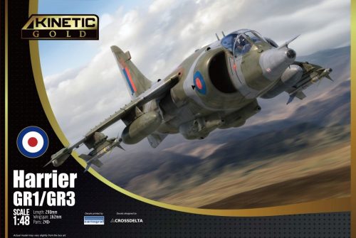 KINETIC 48060 Hawker Siddeley Harrier GR1/GR3 repülőgép makett 1/48