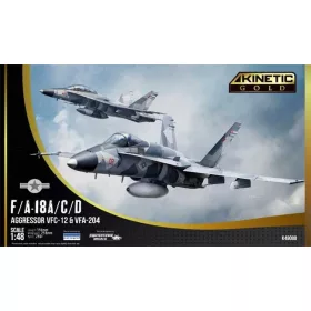   KINETIC 48088 F/A-18A/C/D Aggressor VFC-12 & VFA-204 repülőgép makett 1/48