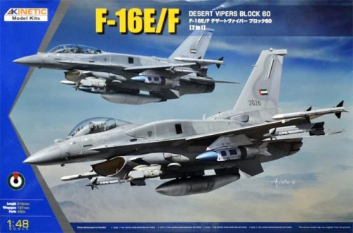 KINETIC 48136 F-16E/F Desert Vipers Block 60 [2 in 1] repülőgép makett 1/48