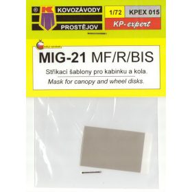 KPEX015 MiG-21MF/R canopy mask - maszkolósablon 1/72