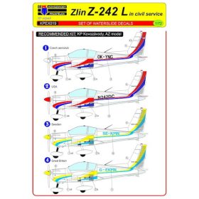 KPEX019 Z-242L Civil  - matrica 1/72
