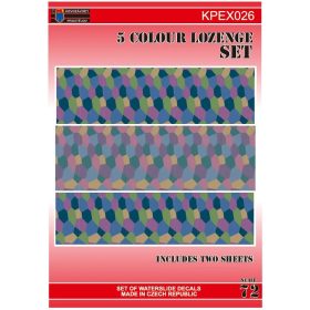 KPEX026 5 Colour Lozenge Set - matrica 1/72