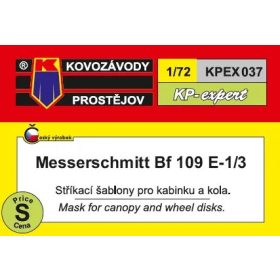   KPEX037 Messerschmitt Bf 109E-1/3 Mask for canopy and wheel - maszkolósablon 1/72