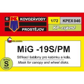 KPEX046 MiG-19S (Mask for canopy) - maszkolósablon 1/72