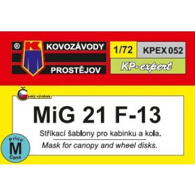   KPEX052 MiG-21 F-13 Mask for canopy and wheel disks - maszkolósablon 1/72