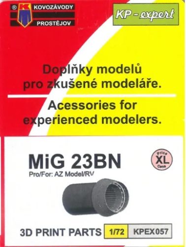 KPEX057 Mig-23BN 3D exhaust feljavító készlet 1/72