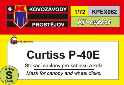 KPEX062 Curtiss P-40E mask - maszkolósablon 1/72