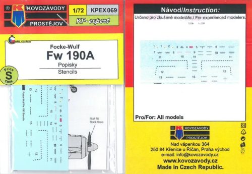 KPEX070 Bf 109 nose spiral decals - matrica 1/72