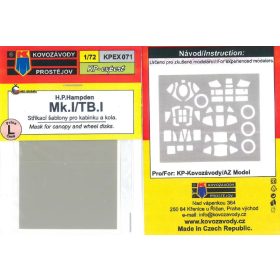   KPEX071 Hampden mask for canopy and wheel disks maszkolósablon 1/72