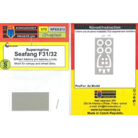   KPEX072 Seafang F31/32 mask for canopy and wheel disks - maszkolósablon 1/72