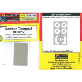   KPEX075 Tempest Mk.II/V/VI mask for canopy and wheel disks - maszkolósablon 1/72