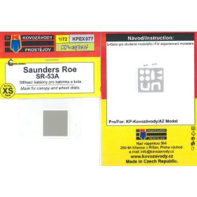   KPEX077 Saunders Roe mask for canopy and wheel disks - maszkolósablon 1/72