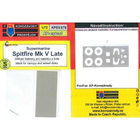   KPEX078 Spitfire Mk.V late mask for canopy and wheel disks - maszkolósablon 1/72