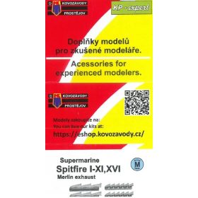   KPEX079 Spitfire I-XI, XVI 3D Merlin exhaust feljavító készlet 1/72