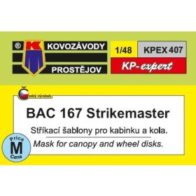   KPEX407 BAC 167 Strikemaster (Mask for canopy for FLY model) - maszkolósablon 1/48