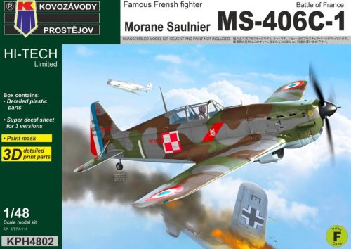 KPH4802 MS-406C-1 Battle of France repülőgép makett 1/48