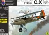 KPH7201 Fokker C.X “Kestrel engine” repülőgép makett 1/72