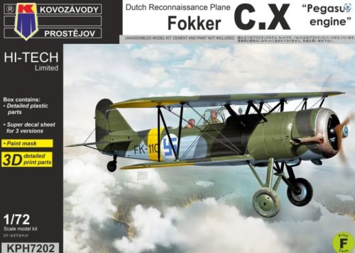 KPH7202 Fokker C.X “Pegasus engine” repülőgép makett 1/72