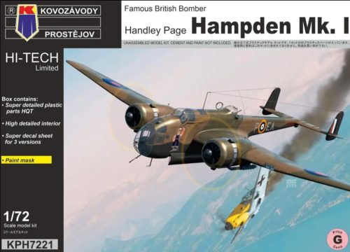 KPH7221 Handley Page Hampden Mk.I repülőgép makett 1/72