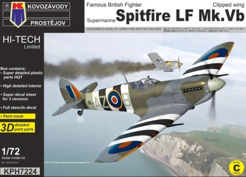 KPH7224 Supermarine Spitfire LF Mk.Vb "Clipped Wing" repülőgép makett 1/72