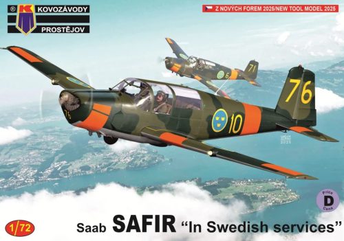 KPM0523 SAAB Safir „In Swedish services“ repülőgép makett 1/72
