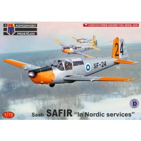   KPM0524 SAAB Safir „In Nodric services“ repülőgép makett 1/72
