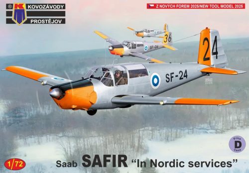 KPM0524 SAAB Safir „In Nodric services“ repülőgép makett 1/72