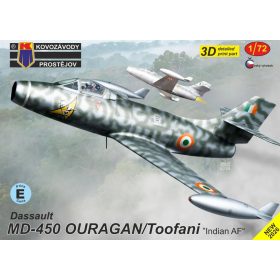  KPM0528 Dassault MD-450 Ouragan/Toofani „Indian AF“ repülőgép makett 1/72
