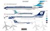 KPM14411 Tu-134A Malév/LOT repülőgép makett 1/144