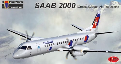 KPM2006 SAAB 2000 (Crossair/Japan Air Inspection) repülőgép makett 1/200