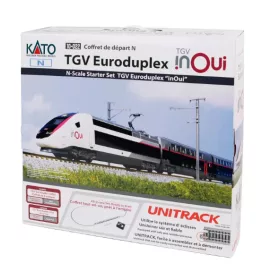   Kato 10-022 Analóg kezdőkészlet: Nagysebességű villamos motorvonat TGV INOUI, SNCF - ovál Unitrack pályával (E6) (N)