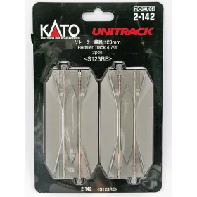   Kato 2-142 Unitrack egyenes sínrehelyező sín, ágyazatos, 123 mm - 2 db (H0)