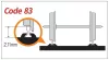 Kato 2-150 Unitrack egyenes sín, ágyazatos, 246 mm - 4 db (H0)