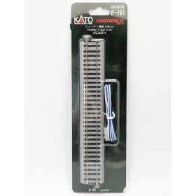   Kato 2-151 Unitrack egyenes árambevezető sín, ágyazatos, 246 mm - 1 db (H0)