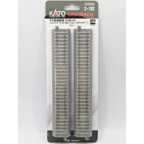   Kato 2-152 Unitrack egyenes sín, betonaljas ágyazatos, 246 mm - 4 db (H0)