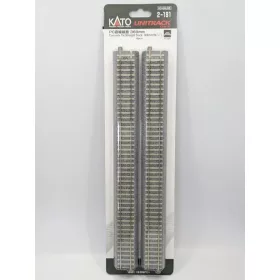   Kato 2-181 Unitrack egyenes sín, betonaljas ágyazatos, 369 mm - 4 db (H0)