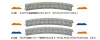 Kato 2-241 Unitrack betonaljas döntött íves sín, ágyazatos (R730-22.5PC) - 2 db (H0)