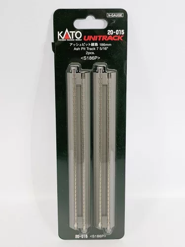 Kato 20-015 Unitrack egyenes járművizsgáló sín, betonaljas ágyazatos, vizsgálóaknás, 186 mm - 2 db (N)